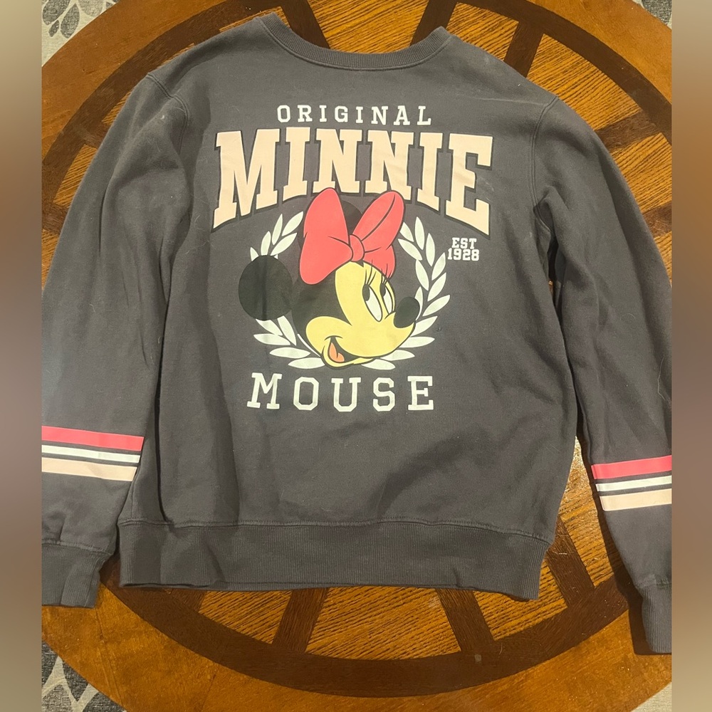 Disney Gray Minnie Mouse Sweatshirt